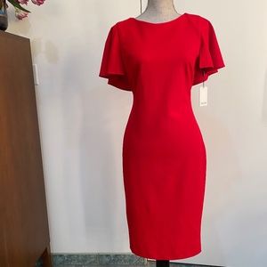 Calvin Klein Red Classic Straight Dress